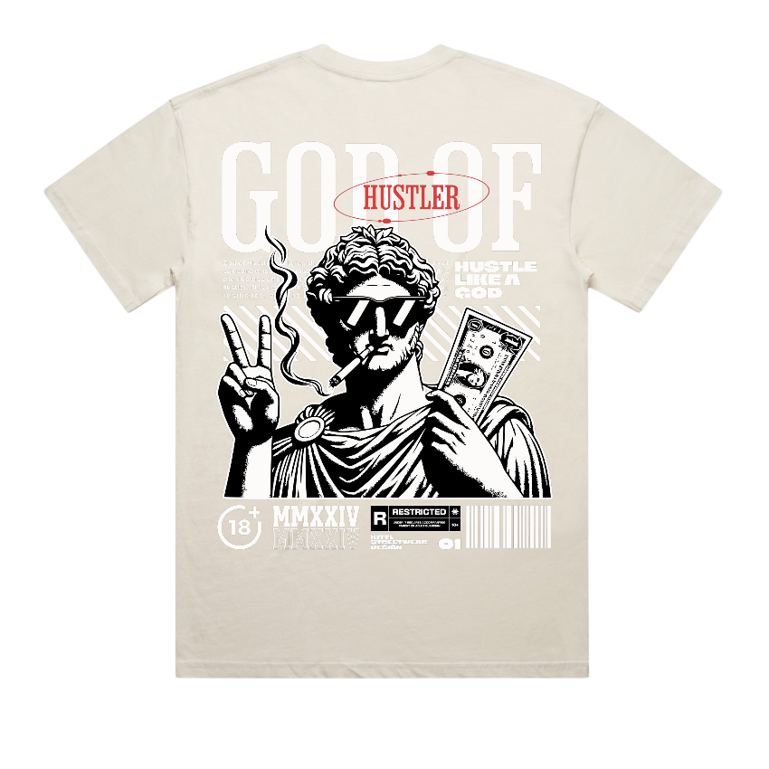 Hustle Like A God Block Tee